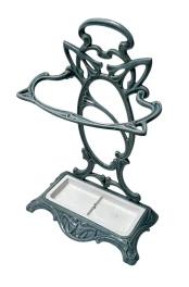 Art Nouveau Enameled Iron Umbrella Stand, 1900s
